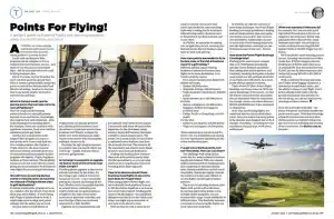 Australian Golf Digest — 2-page feature on maximising frequent flyer points, 2024