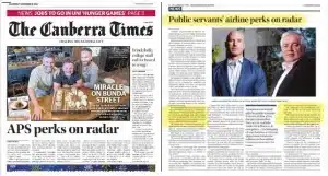 The Canberra Times — Steve Hui on Qantas Classic Rewards, January 2025